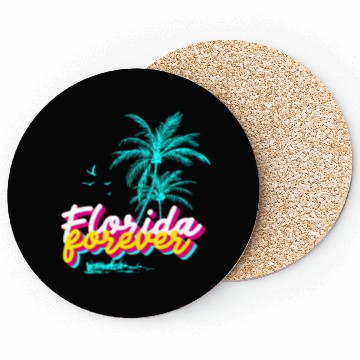 Discover Florida Forever – Neon Palm Paradise Coasters