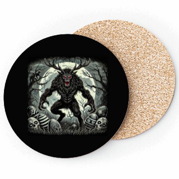 Discover Wendigo Monster Deer Easter Werewolf Creepy Coasters