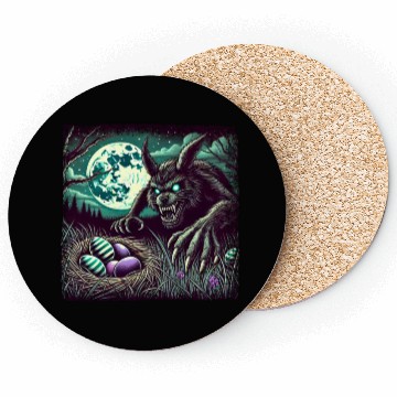 Discover Creepy Werewolf Easter Bunny Nightmare Coasters