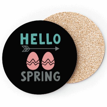 Discover Hello Spring - Spring Design with Easter Eggs Coasters