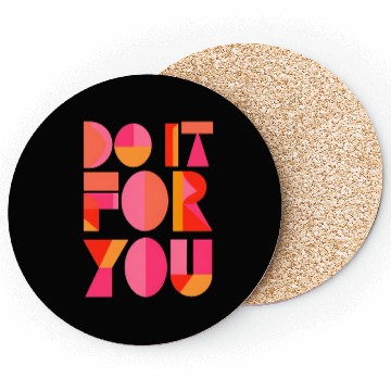 Discover Do It For You - Geometric Motivation Coasters