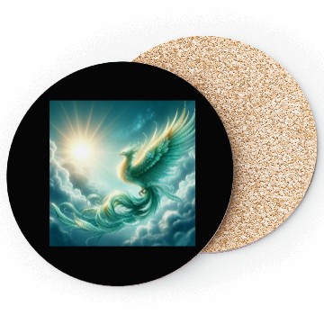 Discover Green & Gold Rising Phoenix Coasters