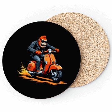 Discover Rebellious Gorilla on Motorcycle Coasters
