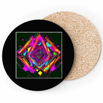 Discover Neon Colors Vintage Party Rave Coasters