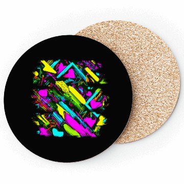 Discover Neon Colorful Glow Party Electro Coasters