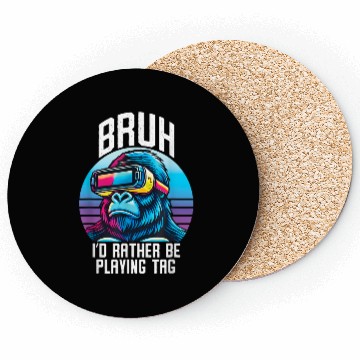 Discover Bruh VR Gorilla Funny Gaming Virtual Reality Coasters