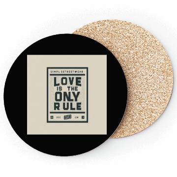 Discover Streetwear Love Rule Coasters