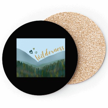 Discover Love wilderness sticker, adventure, outdoors Coasters