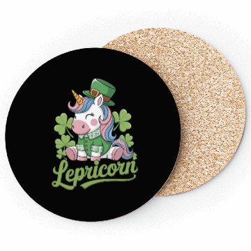 Discover Lepricorn St Patrick's Day Magic Vibes Coasters