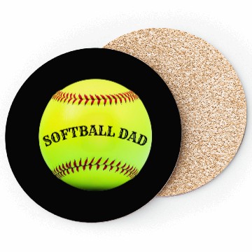 Discover Softball Dad Coasters