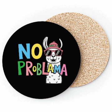 Discover No ProbLama – Funny Casual Colorful Llama Design Coasters