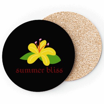 Discover Bright Yellow Summer Blossom Design Coasters