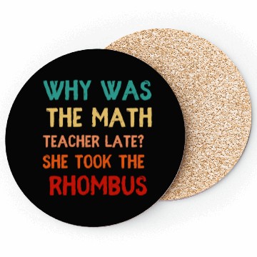 Discover Math Teacher Joke Humor Coasters