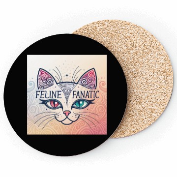 Discover Feline Fanatic Coasters - Cat Lover Coasters - Unique Ca