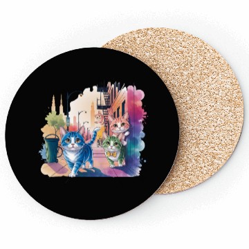 Discover Urban Cat Friends Coasters
