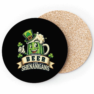 Discover St. Patrick's Day Beer And shenanigans Fun Coasters