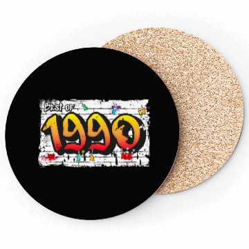Discover Best of 1990 Graffiti – 35 Years of 90s Vibes Coasters