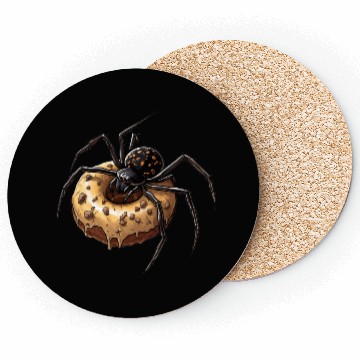 Discover Donut Spider Funny Creative Motif Coasters