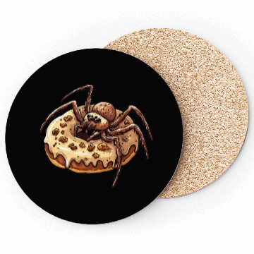 Discover Donut Spider Funny Creative Motif Coasters