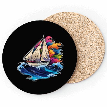 Discover Sailing Synthwave Coasters