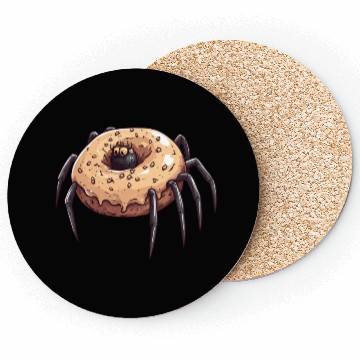 Discover Donut Spider Funny Creative Motif Coasters
