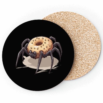Discover Donut Spider Funny Creative Motif Coasters