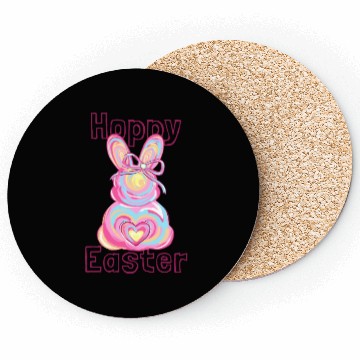 Discover Vibrant Easter Bunny Design for Girls Coasters