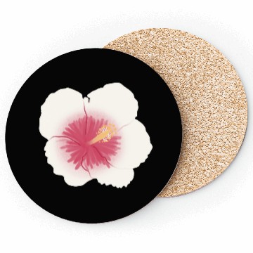 Discover pink hibiscus flower Coasters