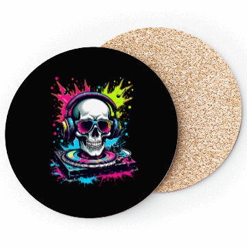 Discover Skull DJ Vibes Coasters
