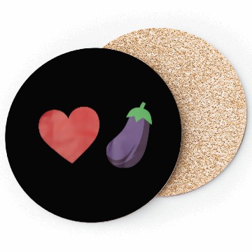 Discover Love Eggplant Funny Gay LGBTQ Pride Coasters