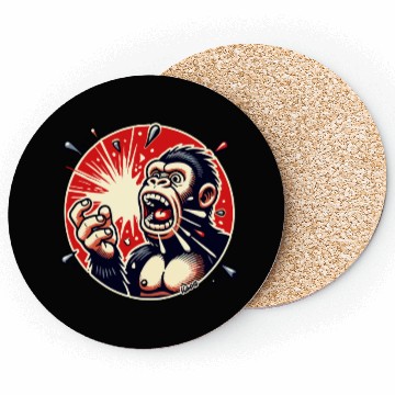 Discover Panic Gorilla Balloon Pop Coasters