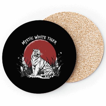 Discover Majestic White Tiger – Unique Coasters Design"