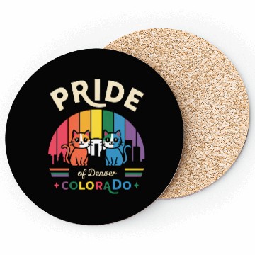 Discover Pride of Dallas City Texas USA Rainbow Flag Coasters
