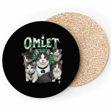 Discover Vintage 90s Aesthetic Multi-Cat Graphic Coasters