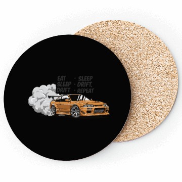 Discover Eat Sleep Drift Repeat Coasters – Neon JDM Car Raci
