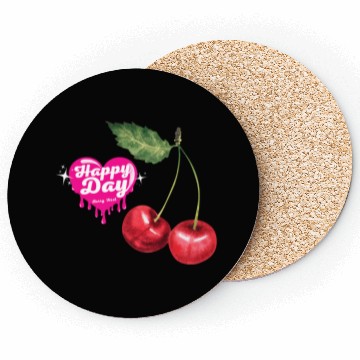 Discover Happy Cherry Day Coasters