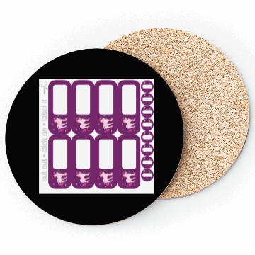 Discover DIY School Sticker - Fantasy Unicorn Purple - 16 Coasters