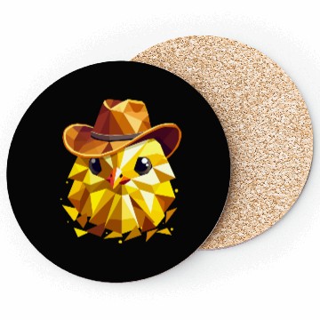 Discover Cute chick with a stylish cowboy hat Coasters