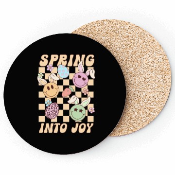 Discover Spring Into Joy Cute Easter Design for Kids Coasters