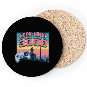 Discover Neon Ninja 3000 - Retro Video Game Coasters