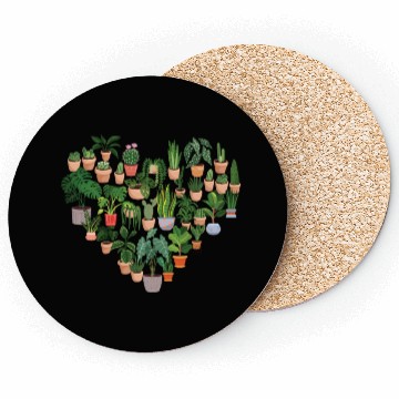 Discover Plant Lover Gardening Heart Coasters