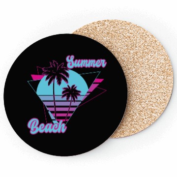 Discover Summer Palm Tree Beach Coasters