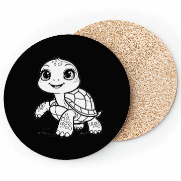 Discover Happy Turtle Coloring Fun Coasters