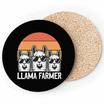 Discover Llama Farmer - Funny Llama Alpaca Farmer Coasters