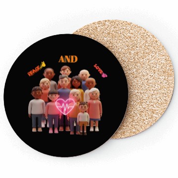 Discover Peace and Love - Unity in Diversity Coasters