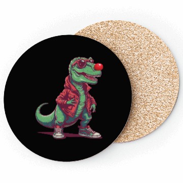 Discover Cool T-Rex – Retro Street Style Coasters