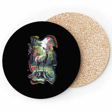 Discover Deer in the forest 8 Coasters