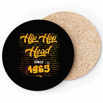 Discover Hip Hop Head Since 1963 - 62 Years Strong Coasters