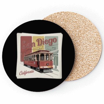 Discover San Diego Gift for Beach and Surf Lovers Coasters