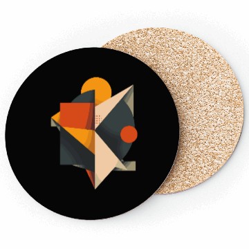 Discover Modern Retro Geometric Composition Coasters